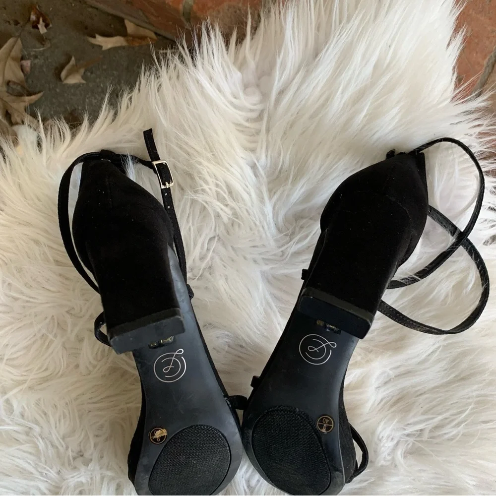 Chinese Laundry Black Strappy Heels Size 9